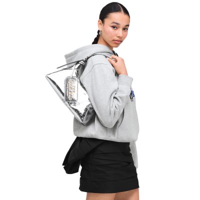 THE SMALL BELTED SACK IN METALLIC CRINKLE LEATHER